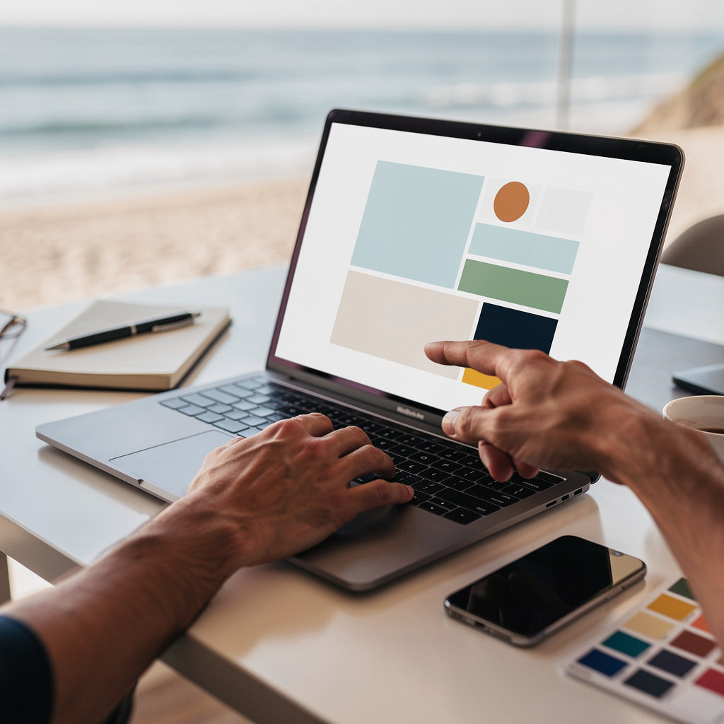 Pure Pressure Productions San Diego professional team collaborating on a website design project for local San Diego businesses